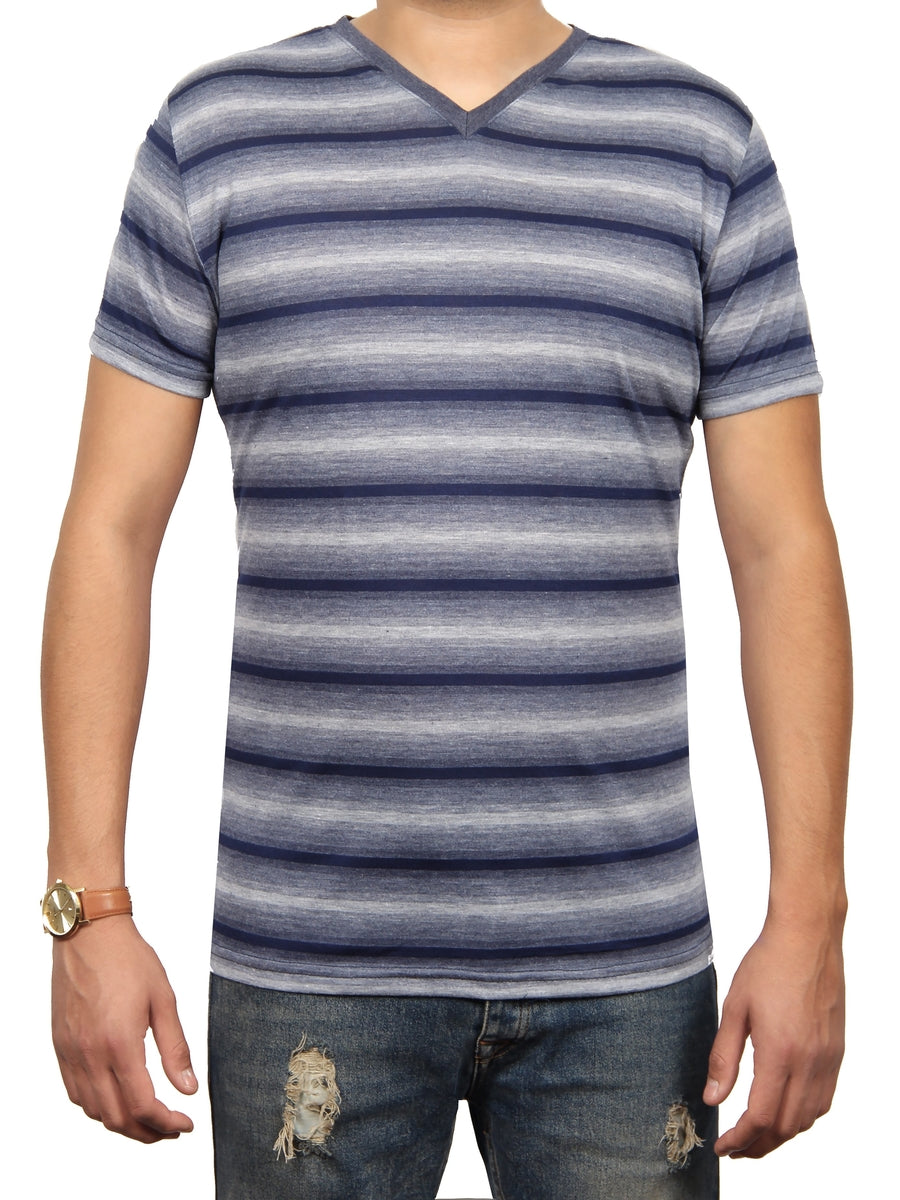 W1047-0223ST ASHER STRIPE JERSEY SS V-NECK