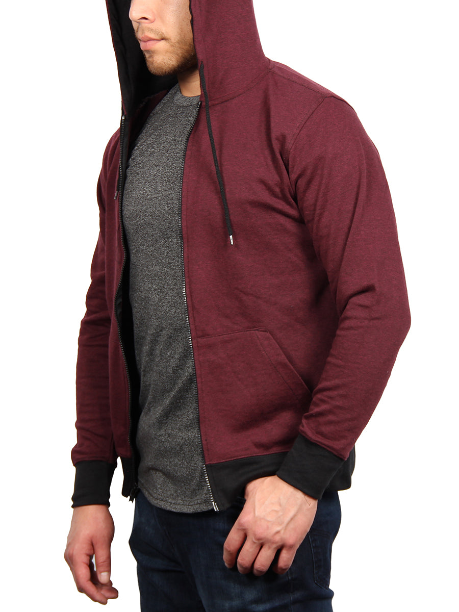 W1534-0015 TRI-GRAVEL FULL ZIP HOODIE
