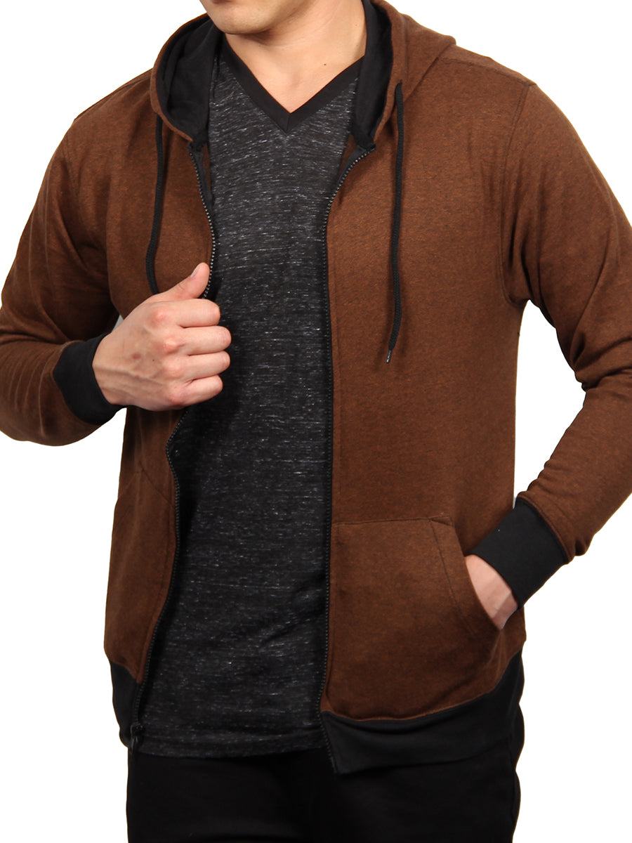 W1534-0015 TRI-GRAVEL FULL ZIP HOODIE