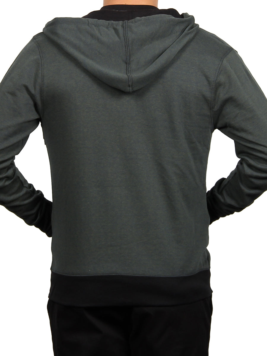 W1534-0015 TRI-GRAVEL FULL ZIP HOODIE