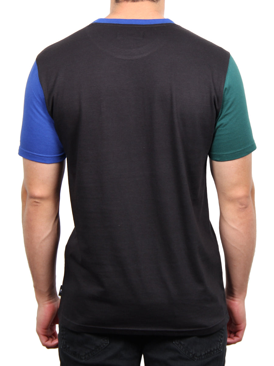 W2377-0001 RICH COLOR BLOCK CREW NECK TEE