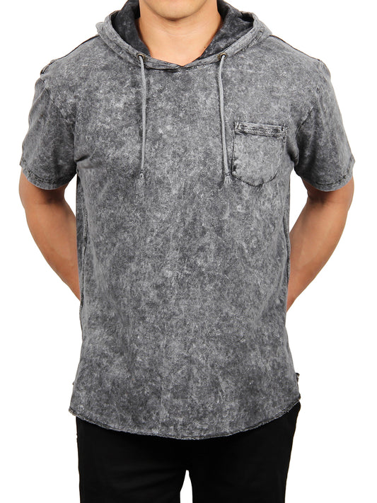 DENIM WASH SS HOODIE  SKU: W2418-T002