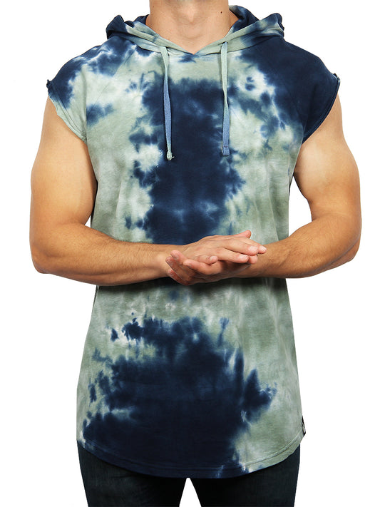 W2432-T008 CRYSTAL WASH MUSCLE HOODIE