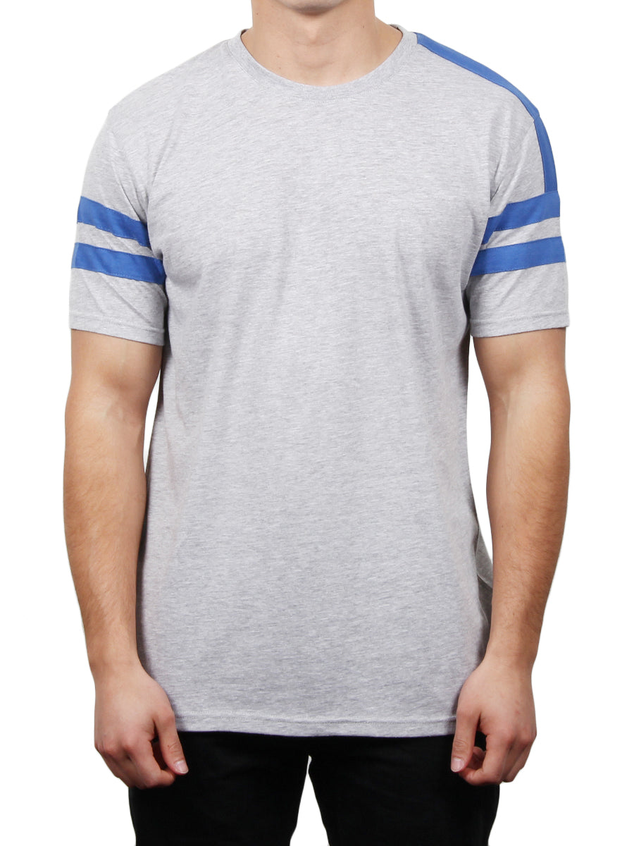 W2475-0001 HYPE CREW SHORT SLEEVE TEE-HEATHER GREY