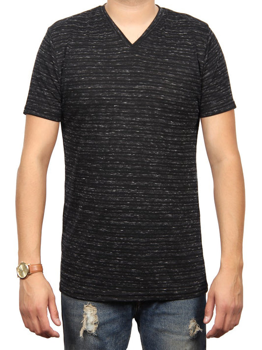 W1047-0216ST TIDAL WAVE STRIPE JERSEY SS V-NECK