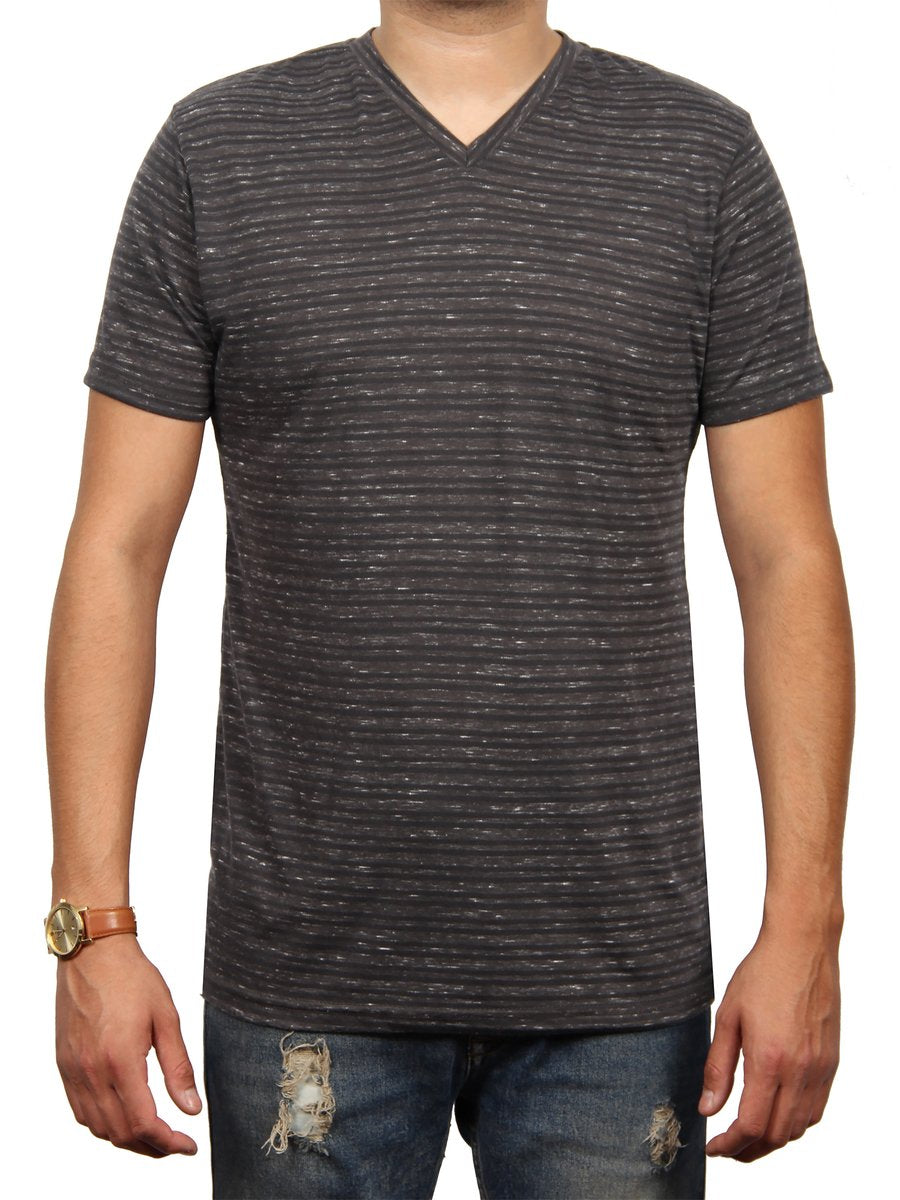 W1047-0216ST TIDAL WAVE STRIPE JERSEY SS V-NECK