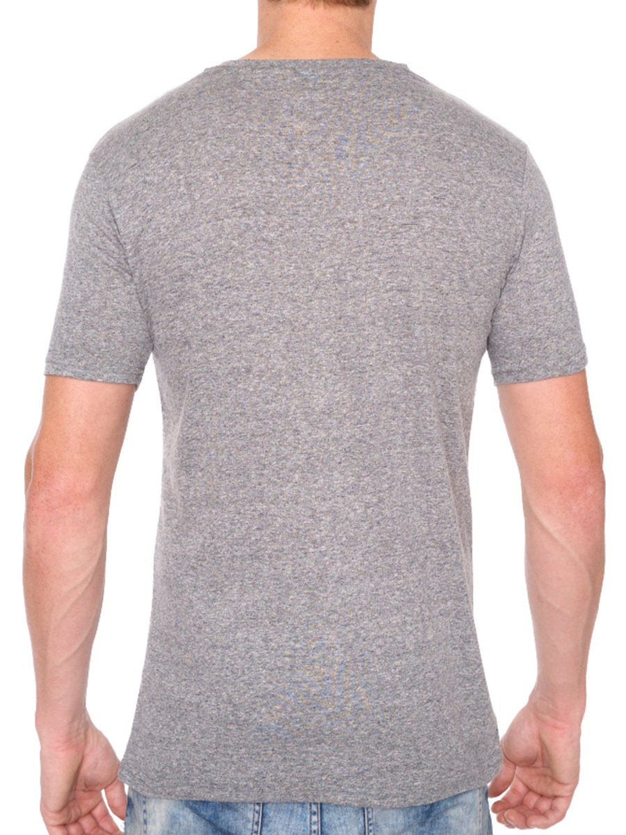 W1047-0047 TRI-GRAVEL JERSEY SS V-NECK