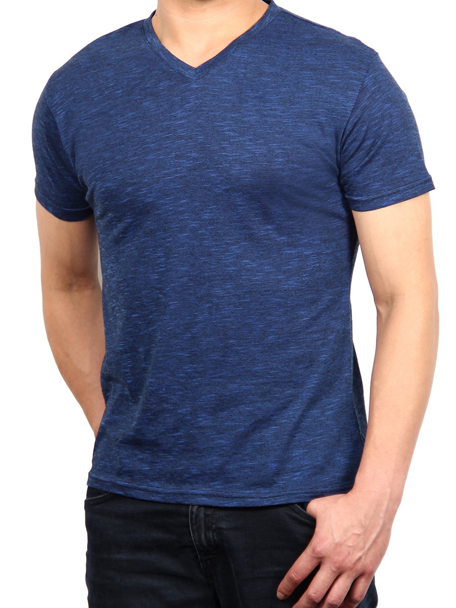 W1047-0048 END ON END JERSEY V-NECK TEE
