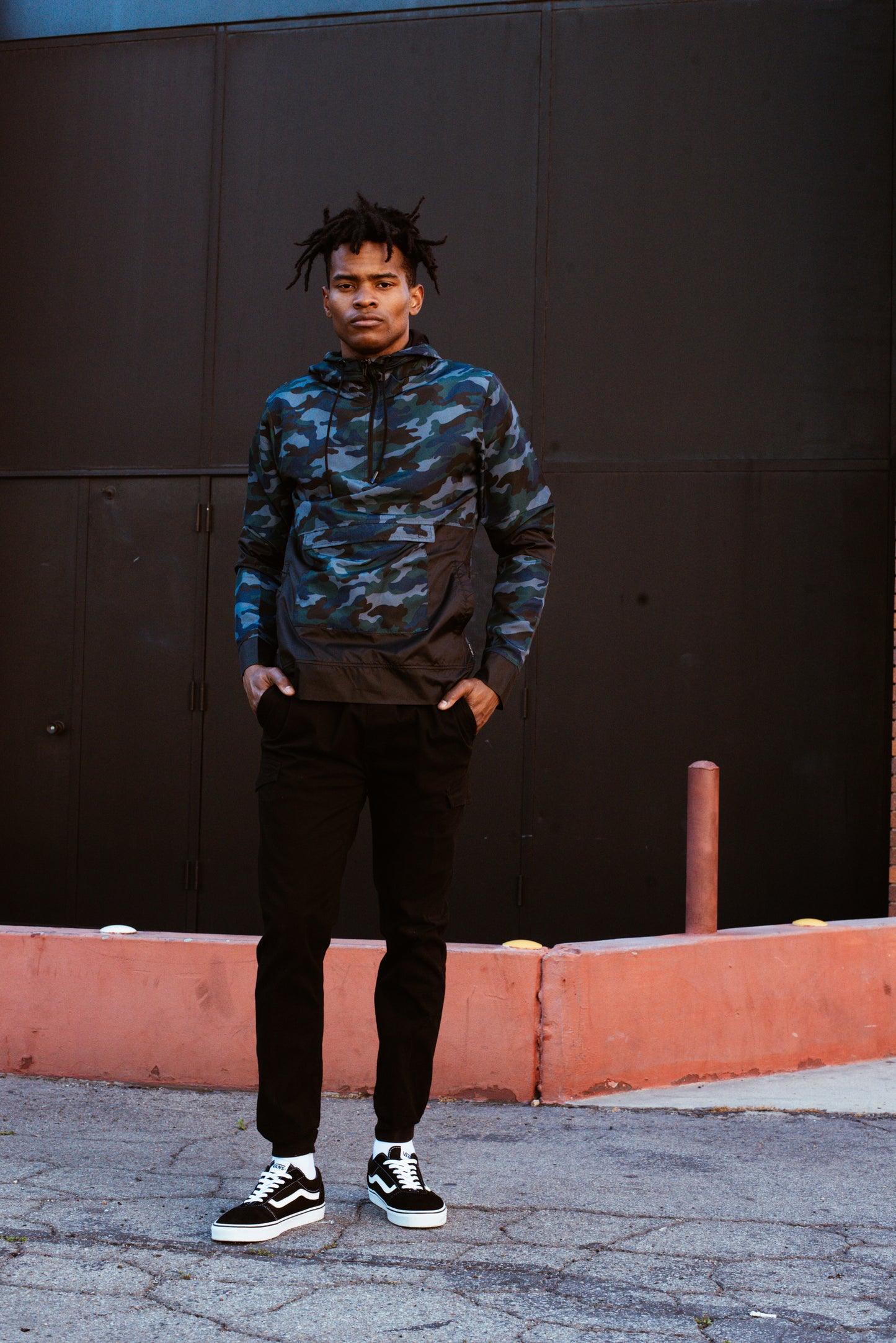 FRESH HALF-ZIP ANORAK  JACKET - BLUE/BLACK  SKU: W2484-0002