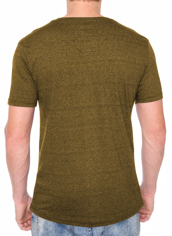 W1047-0047 TRI-GRAVEL JERSEY SS V-NECK