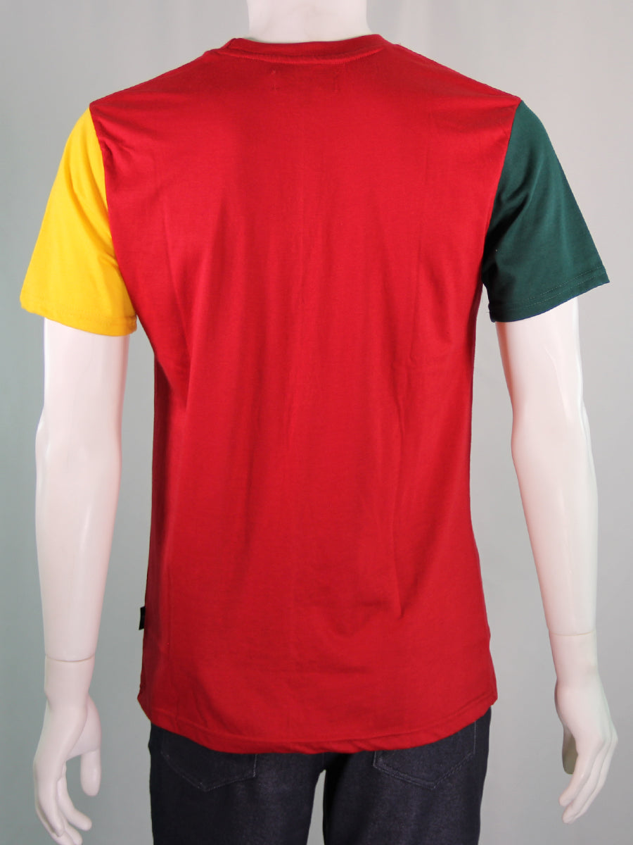 W2377-0001 RICH COLOR BLOCK CREW NECK TEE