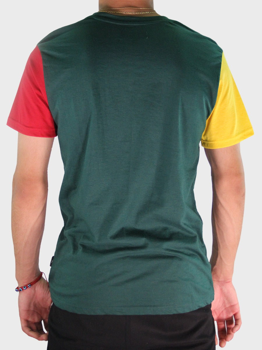 W2377-0001 RICH COLOR BLOCK CREW NECK TEE