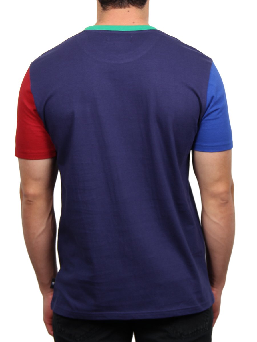 W2377-0001 RICH COLOR BLOCK CREW NECK TEE
