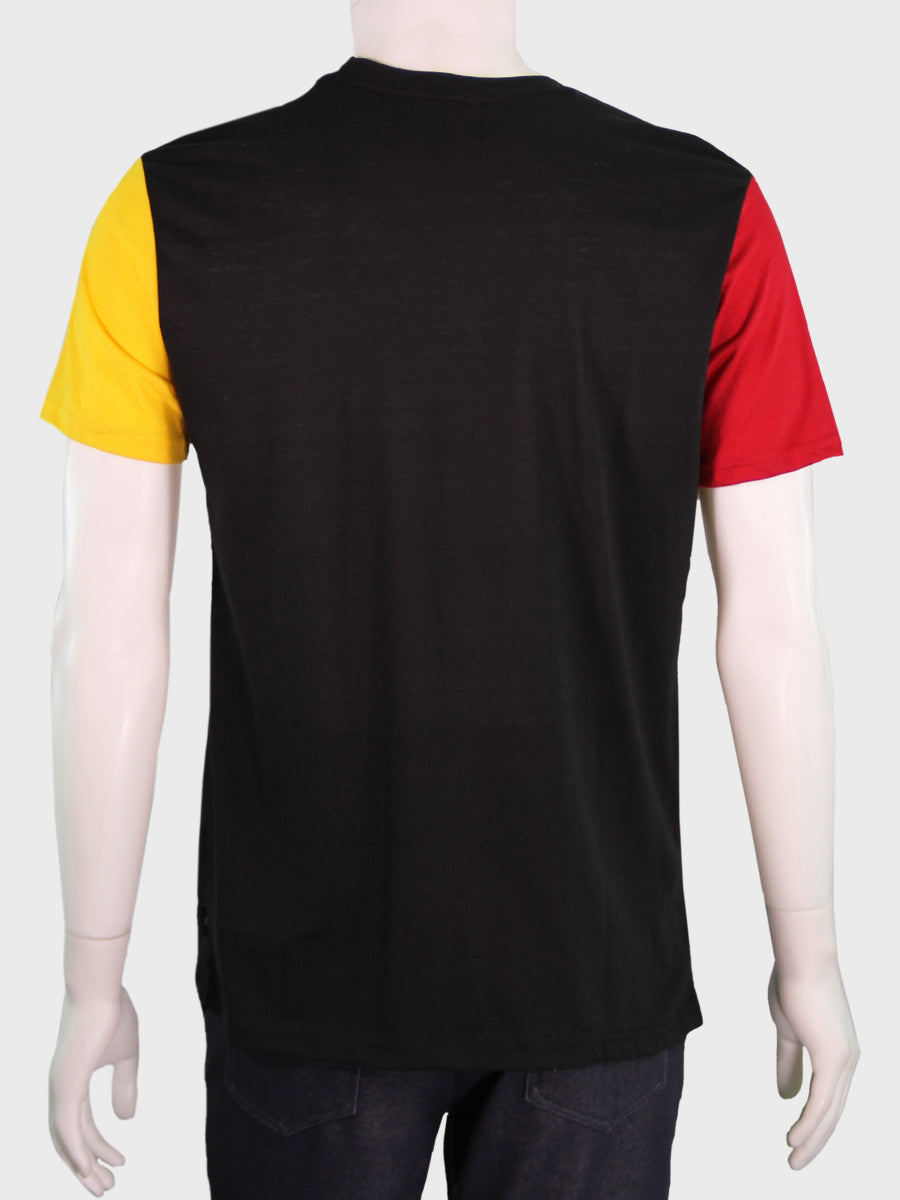 W2377-0001 RICH COLOR BLOCK CREW NECK TEE