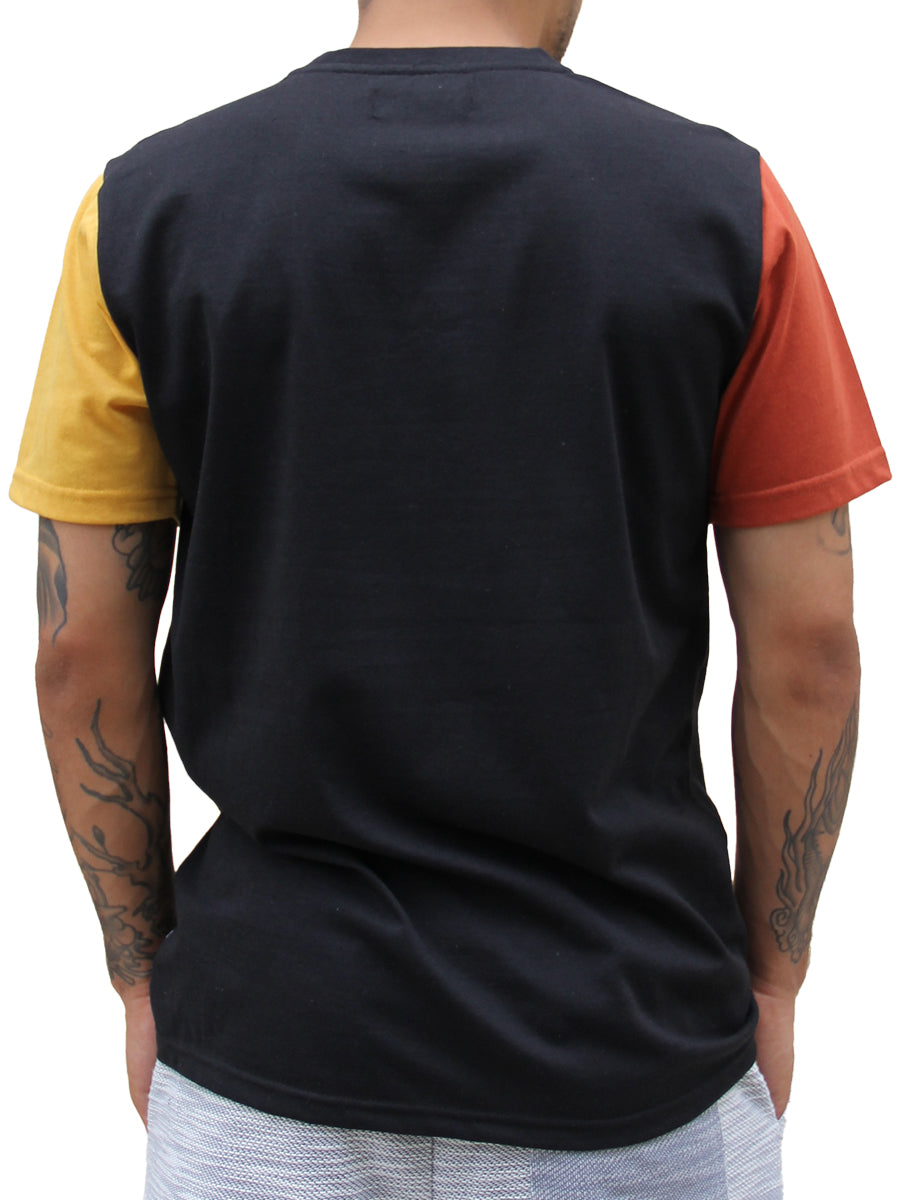 W2377-0001 RICH COLOR BLOCK CREW NECK TEE