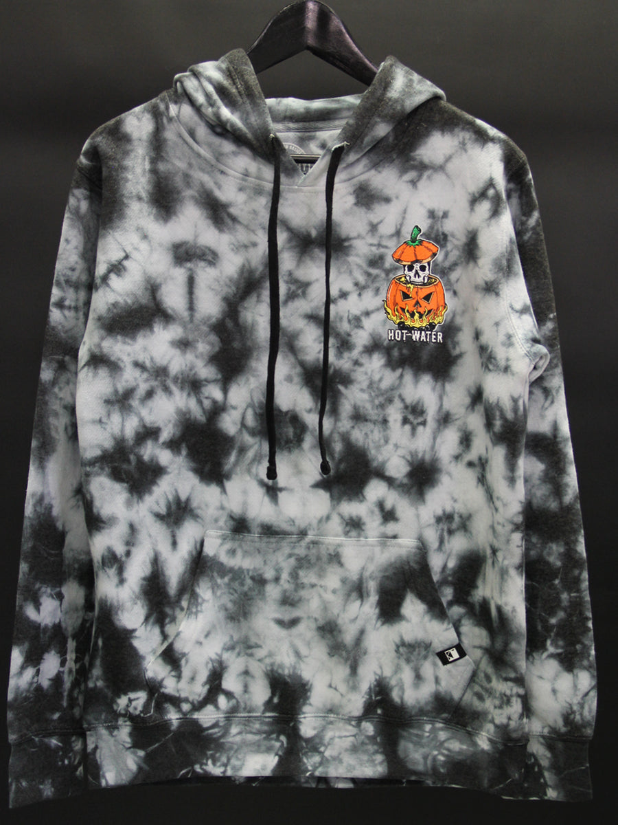 W2447-0852CW HOT WATER TIE DYE PULLOVER HOOD
