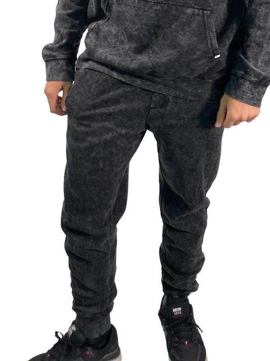 W8083-T007 YM ICE WASH FLEECE "ROY" JOGGER