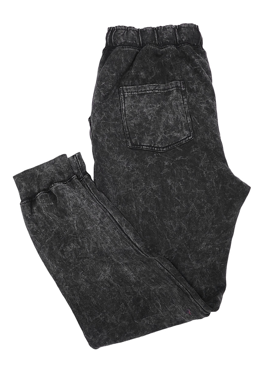 W8083-T007 YM ICE WASH FLEECE "ROY" JOGGER