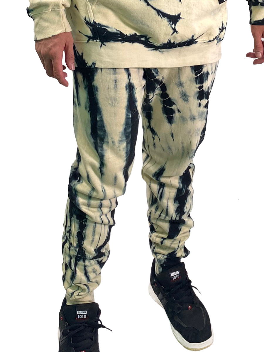 W8083-T012 YM FLEECE SPIRAL WASH "ROY" JOGGER