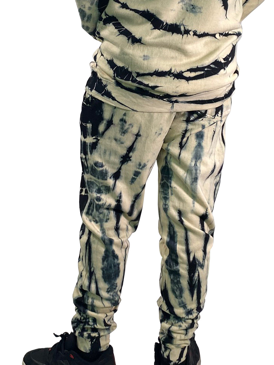 W8083-T012 YM FLEECE SPIRAL WASH "ROY" JOGGER