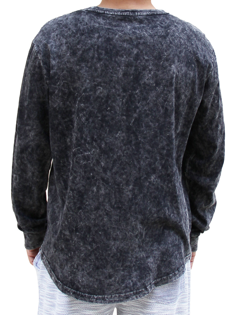 W2448-T007 YM LONG SLEEVE ICE WASH JRSY SCOOP CREW