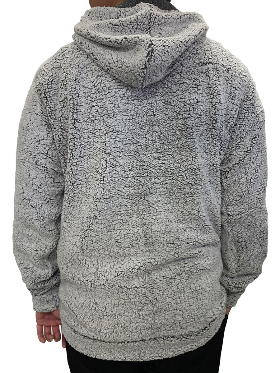 W2447-0014 YM LS CLOUD SHERPA BASIC PULLOVER HOODY W/ POUCH PKT
