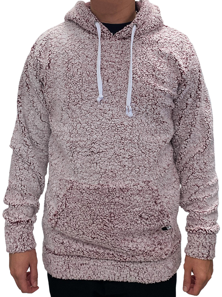 W2447-0014 YM LS CLOUD SHERPA BASIC PULLOVER HOODY W/ POUCH PKT