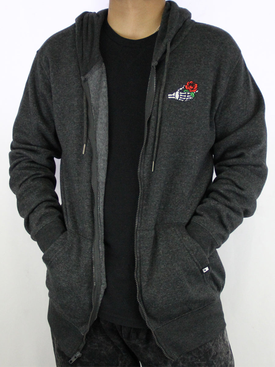 W1534-0773EM YM FLEX FLEECE "SOME LOVE"  EMBROIDERED ZIP UP HOODIE