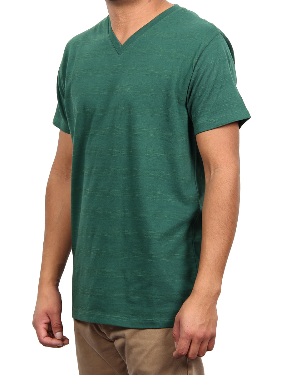 W1449-0001 STREAK STRIPE JERSEY SS V-NECK