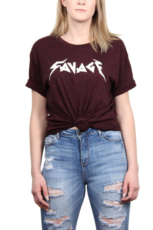 SAVAGE UNISEX CREW NECK T-SHIRT  SKU: WJ1100-0275PT