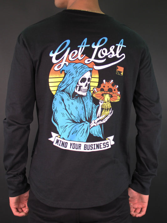 W2448-0754PT MIND YOURSELF LONG SLEEVE CREW NECK TEE