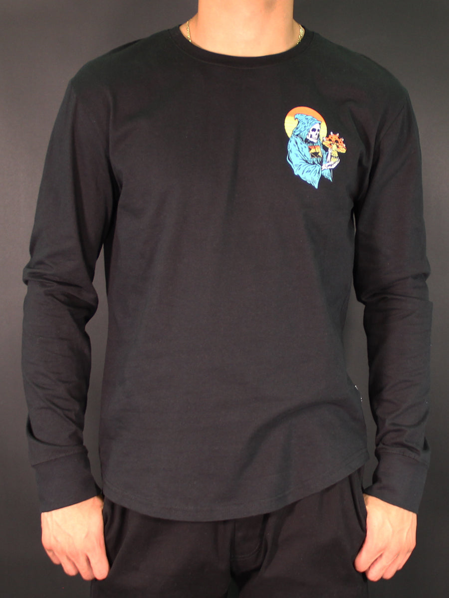 W2448-0754PT MIND YOURSELF LONG SLEEVE CREW NECK TEE