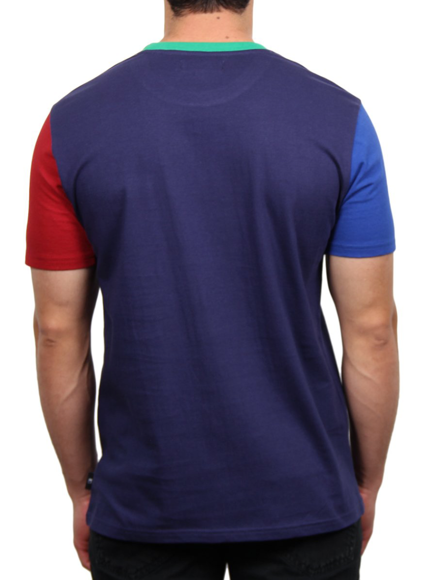 W2377-0001 RICH COLOR BLOCK CREW NECK TEE