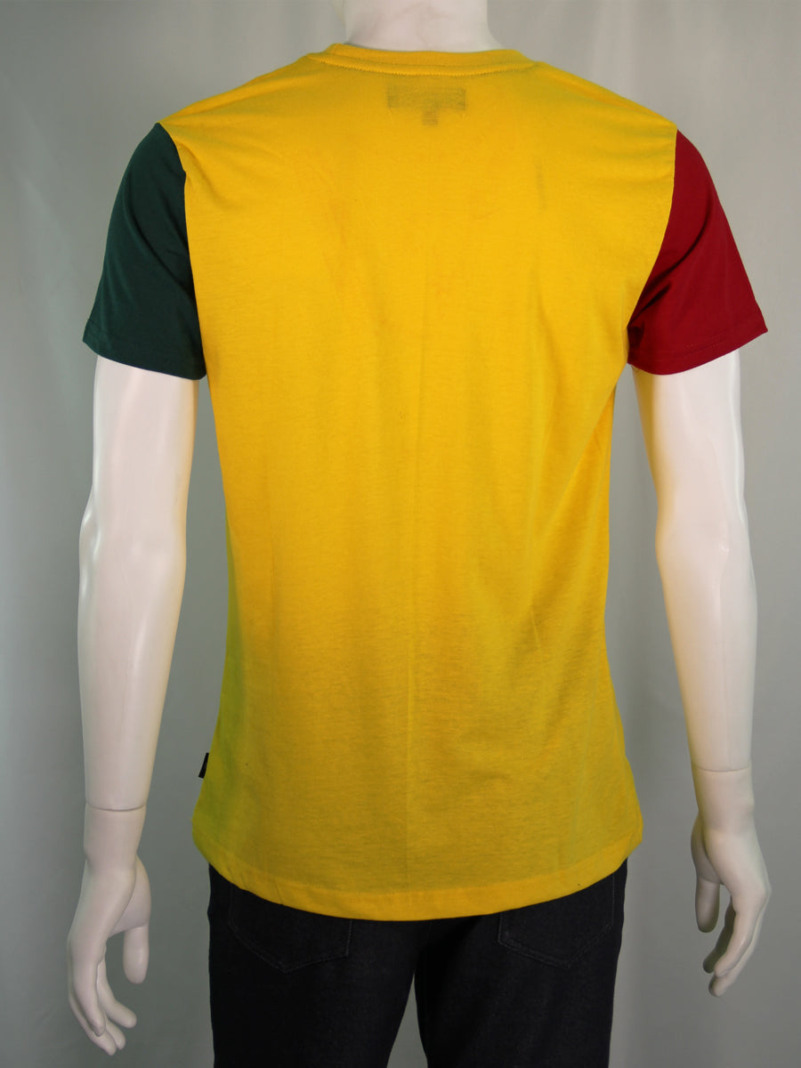 W2377-0001 RICH COLOR BLOCK CREW NECK TEE