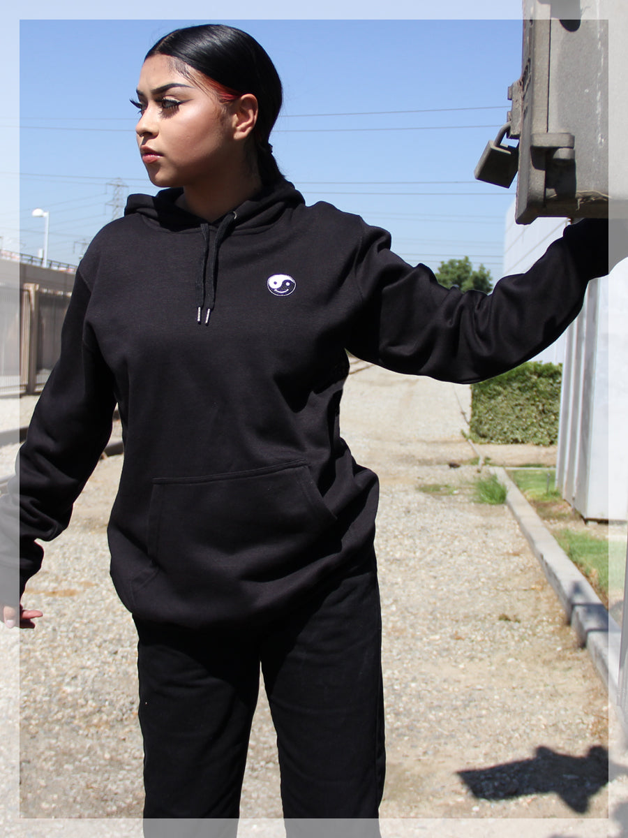 YING YANG EMOJI PULLOVER HOODIE