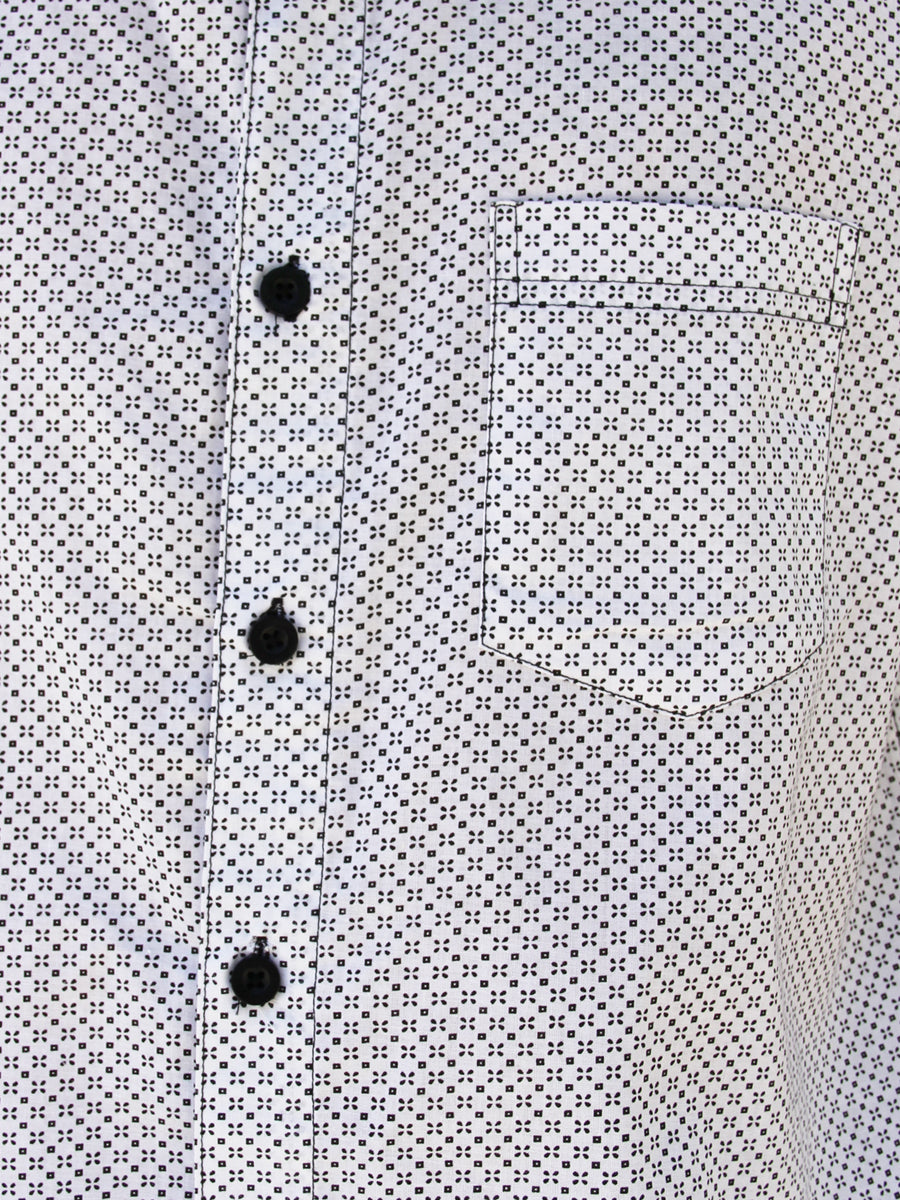 W2242-0276DW ZAIRA PRINTED BUTTON DOWN SHIRT