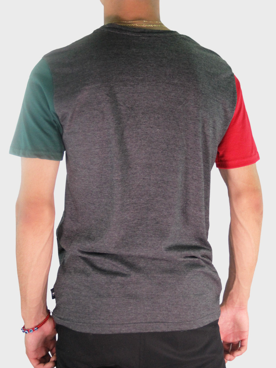 W2377-0001 RICH COLOR BLOCK CREW NECK TEE