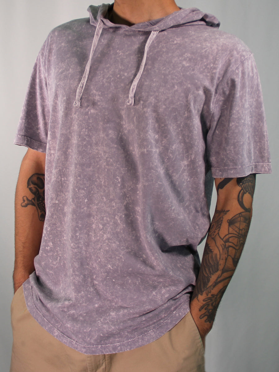 W2486-T007 PAC SHORT SLEEVE TIE DYE PULLOVER HOOD