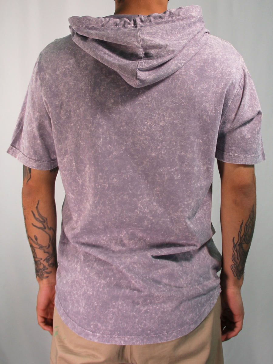 W2486-T007 PAC SHORT SLEEVE TIE DYE PULLOVER HOOD