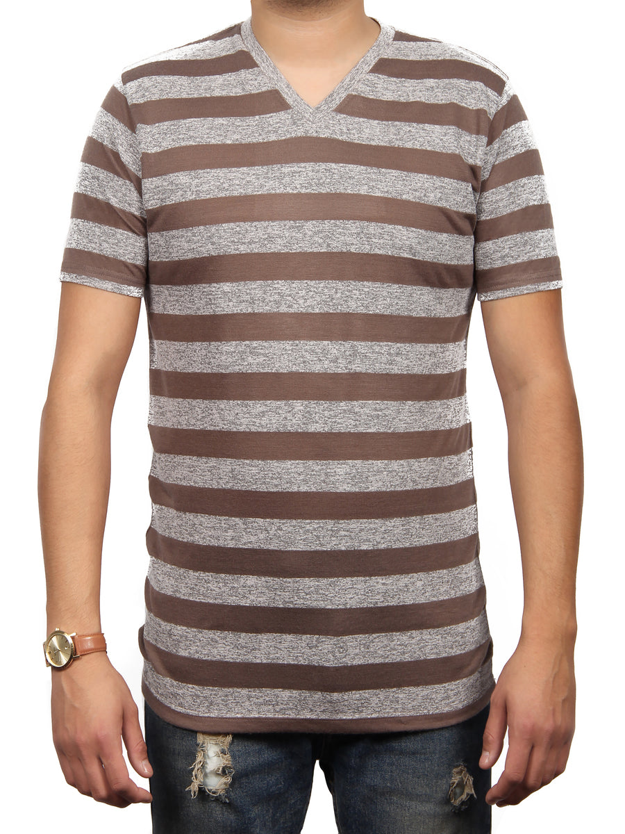 ORIGINAL STRIPE SLUSH JERSEY SS V-NECK   SKU: W1047-0215ST